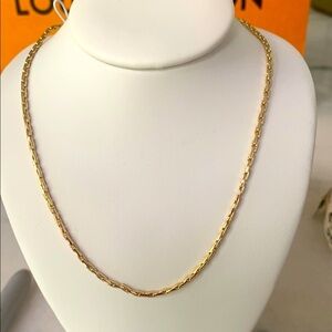 New Gold Plated Necklace Delicate Fine 16” #27